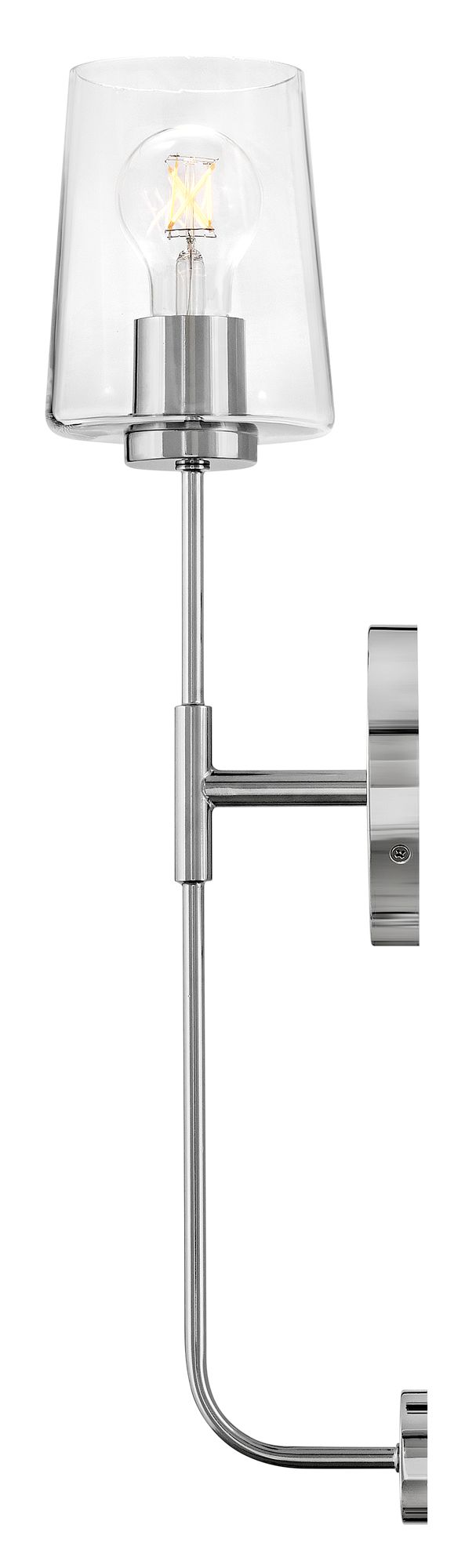 Image 4 Lark Kline Interior Large Single Light Tall Sconce 23" Chrome more views