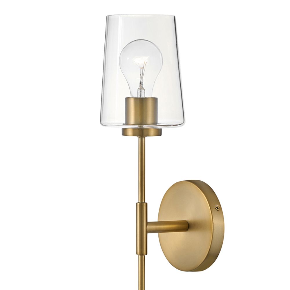 Image 2 Lark Kline Interior Large Single Light Tall Sconce 23" Lacquered Brass more views