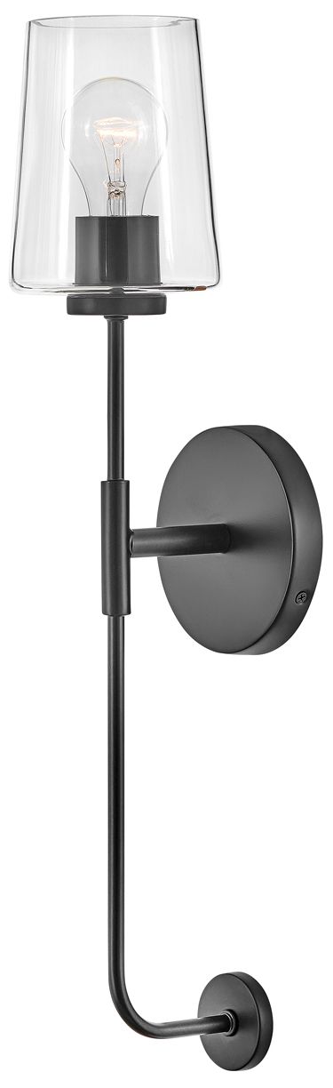 Image 2 Lark Kline Interior Large Single Light Tall Sconce 5" Black