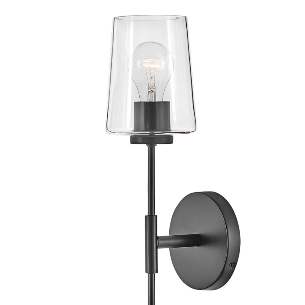 Image 3 Lark Kline Interior Large Single Light Tall Sconce 5" Black more views