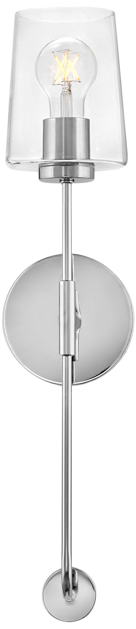 Image 2 Lark Kline Interior Large Single Light Tall Sconce 5" Chrome more views