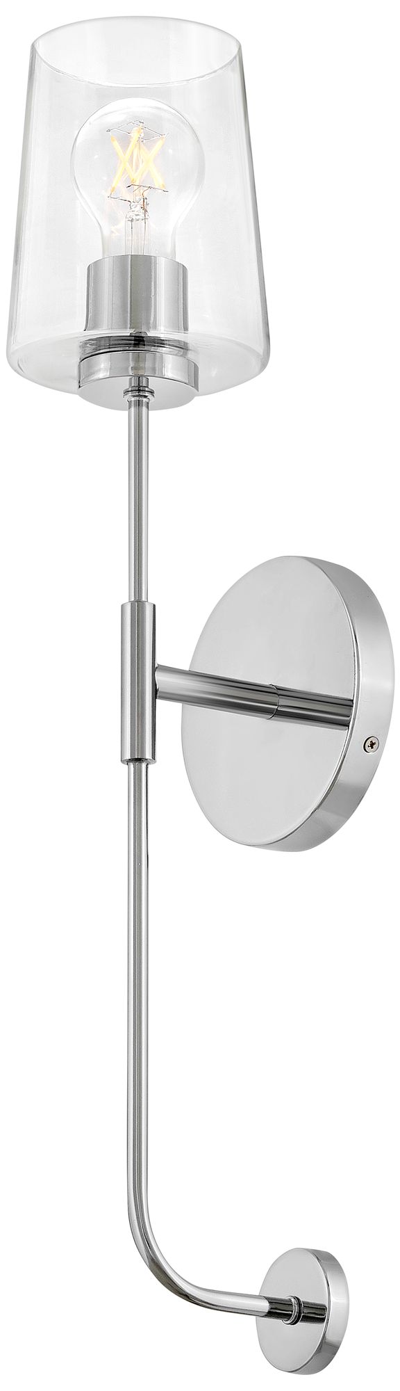 Image 3 Lark Kline Interior Large Single Light Tall Sconce 5" Chrome more views