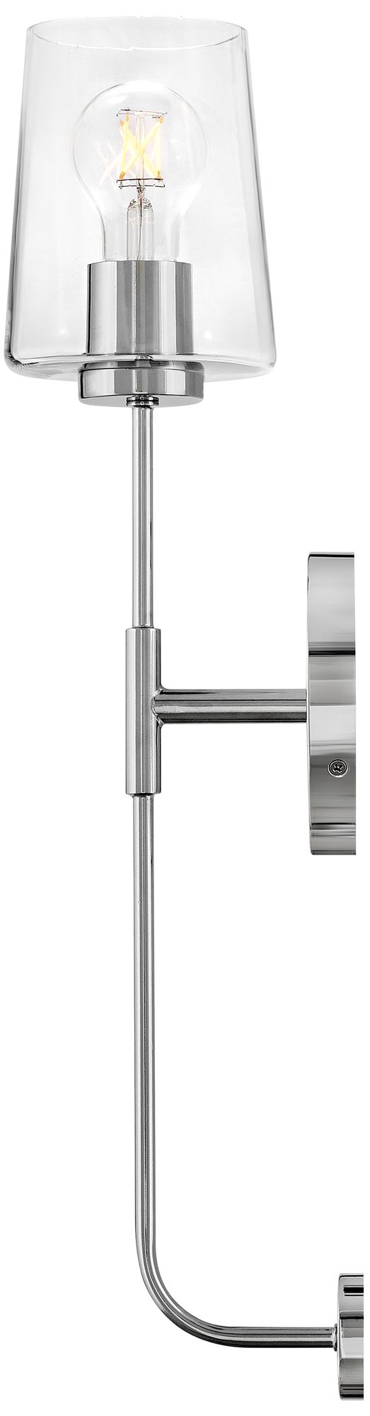 Image 4 Lark Kline Interior Large Single Light Tall Sconce 5" Chrome more views