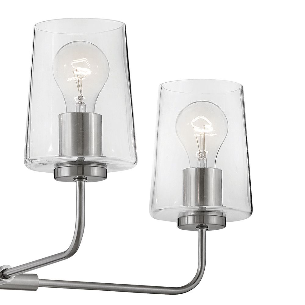 Image 3 Lark Kline Interior Medium Single Tier Chandelier 25" Brushed Nickel more views