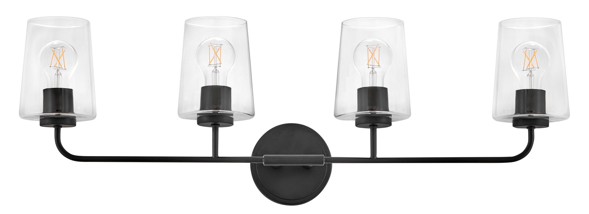 Image 2 Lark Kline Large Four Light Vanity 33" Clear Black more views