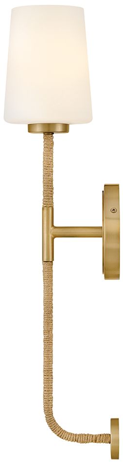 Image 5 Lark Kline Large Single Light Tall Sconce 23" Lacquered Brass more views