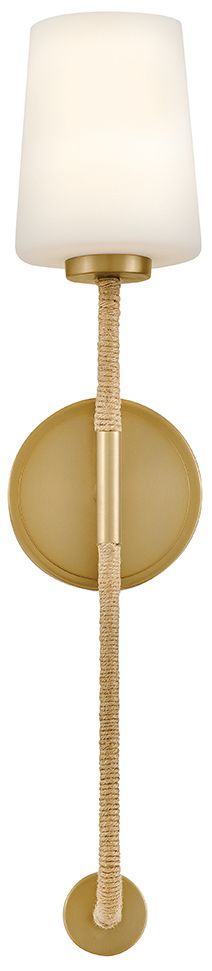 Image 6 Lark Kline Large Single Light Tall Sconce 23" Lacquered Brass more views