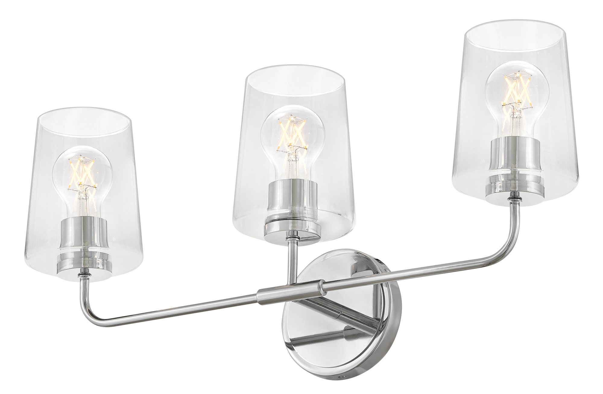 Image 4 Lark Kline Medium Three Light Vanity 23.75" Clear Chrome more views