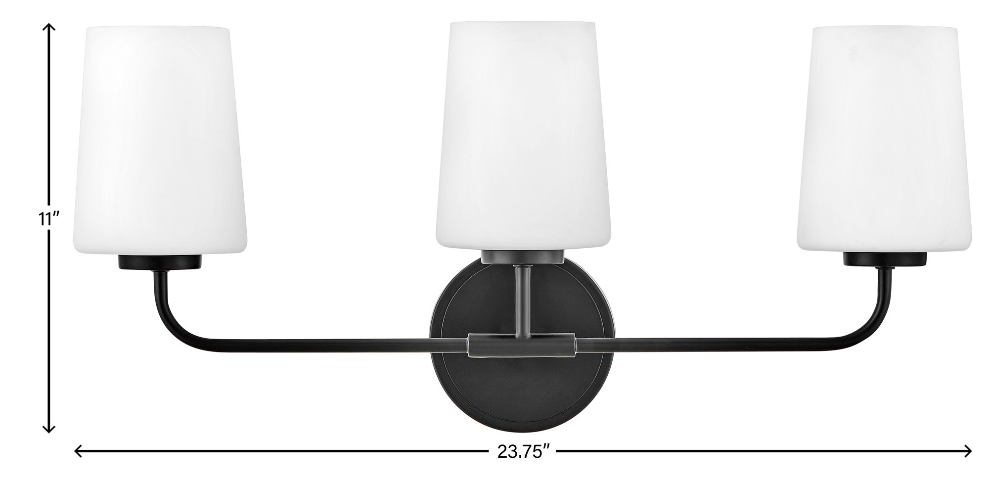 Lark Kline Medium Three Light Vanity 23.75" Black