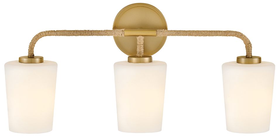 Image 6 Lark Kline Medium Three Light Vanity 23.75" Lacquered Brass more views