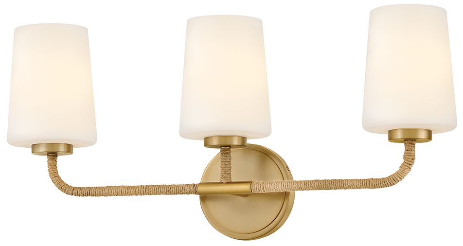 Image 7 Lark Kline Medium Three Light Vanity 23.75" Lacquered Brass more views