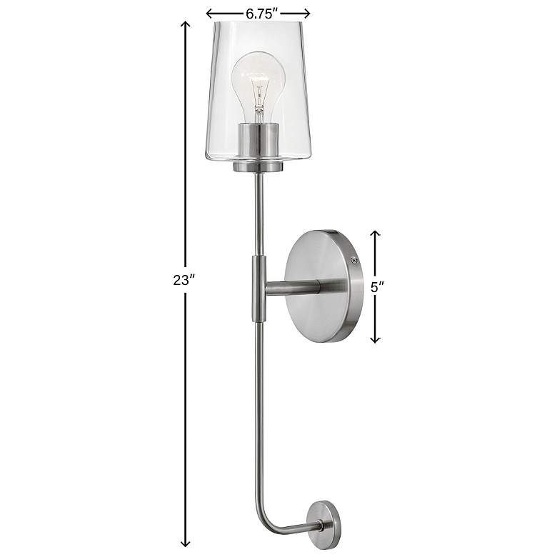Image 6 Lark-Kline Sconce-Single Light Tall Sconce-Brushed Nickel more views