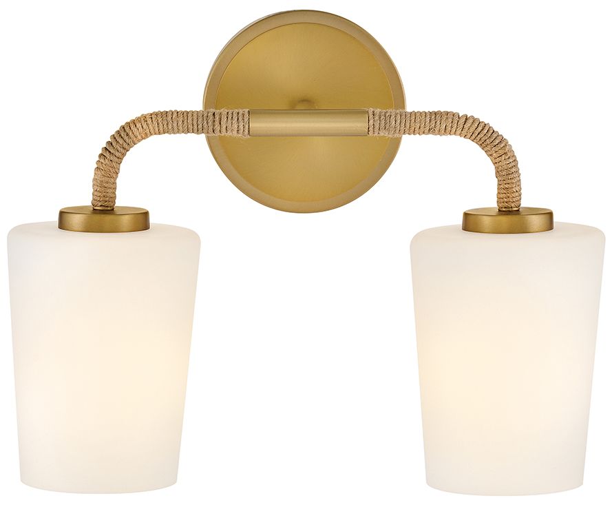 Image 2 Lark Kline Small Two Light Vanity 14.25" Lacquered Brass more views