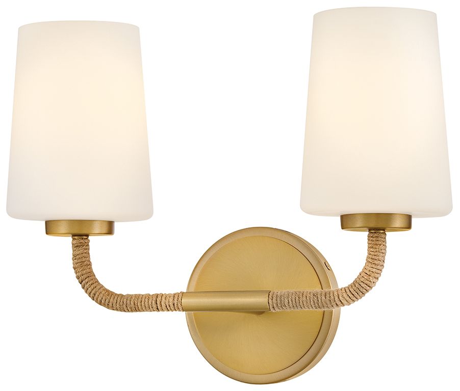 Image 3 Lark Kline Small Two Light Vanity 14.25" Lacquered Brass more views