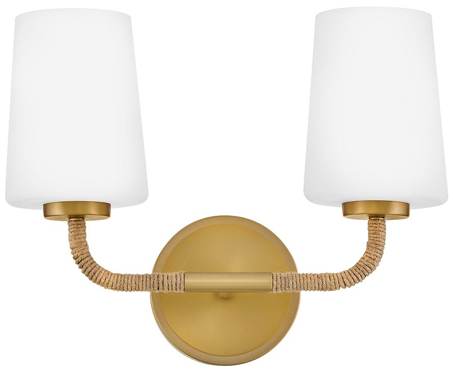 Image 4 Lark Kline Small Two Light Vanity 14.25" Lacquered Brass more views