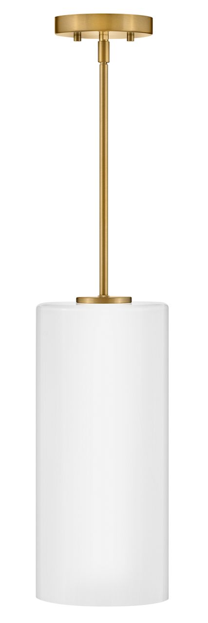 Image 3 Lark Lane Extra Small Single Light Pendant 7" Lacquered Brass more views