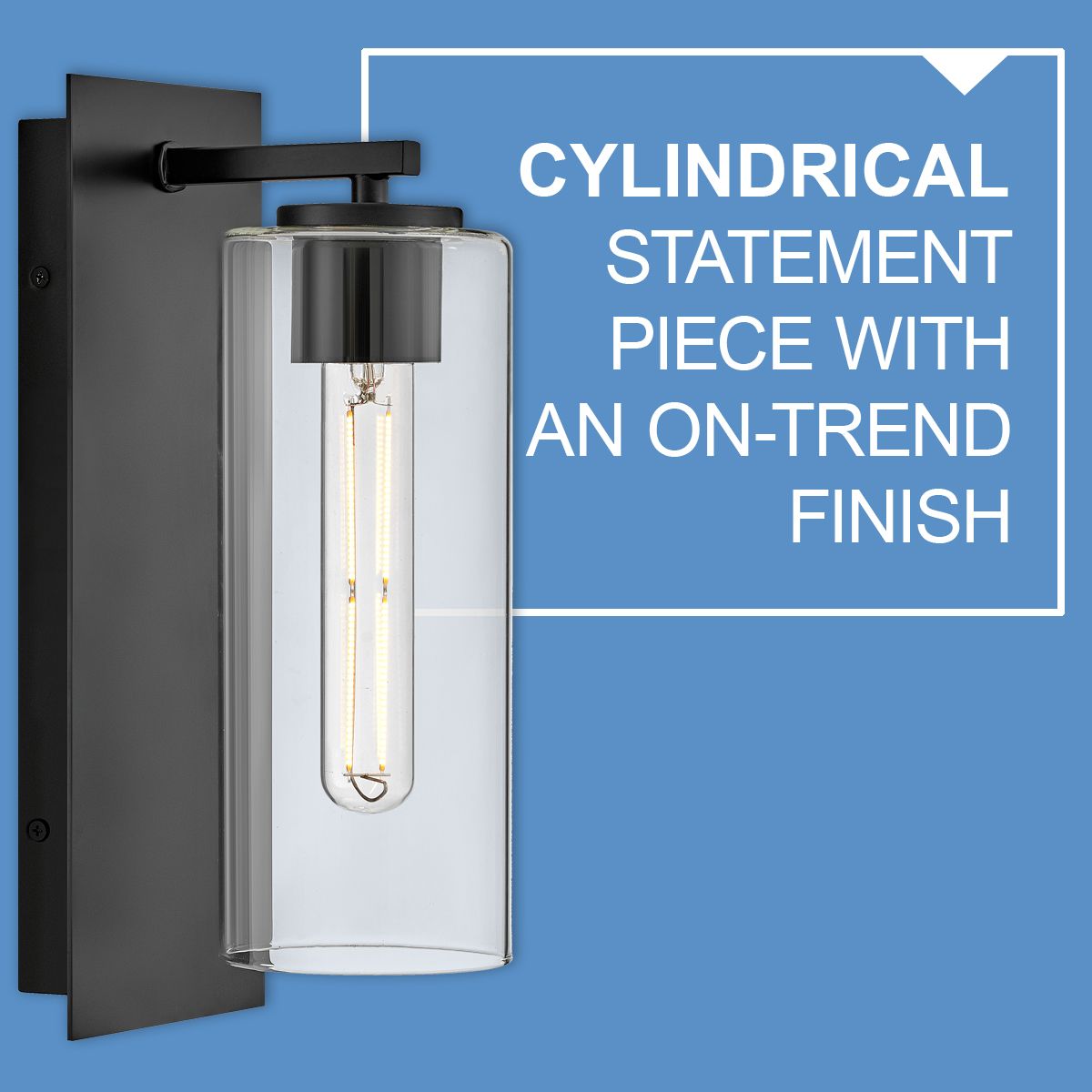 Lark Lane Interior Medium Single Light Sconce 13" Black