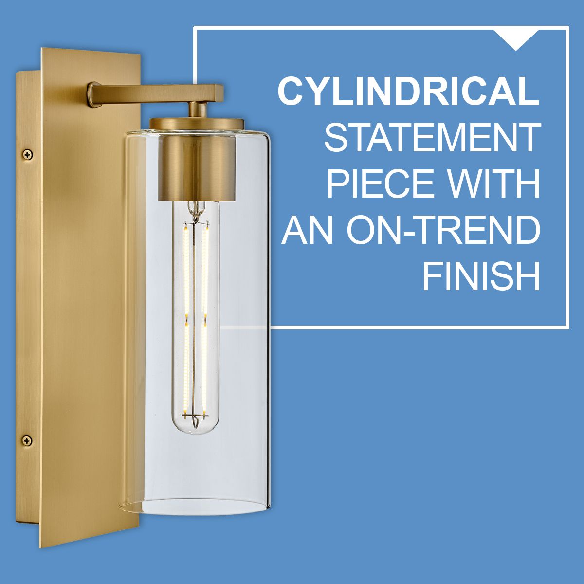 Lark Lane Interior Medium Single Light Sconce 13" Lacquered Brass