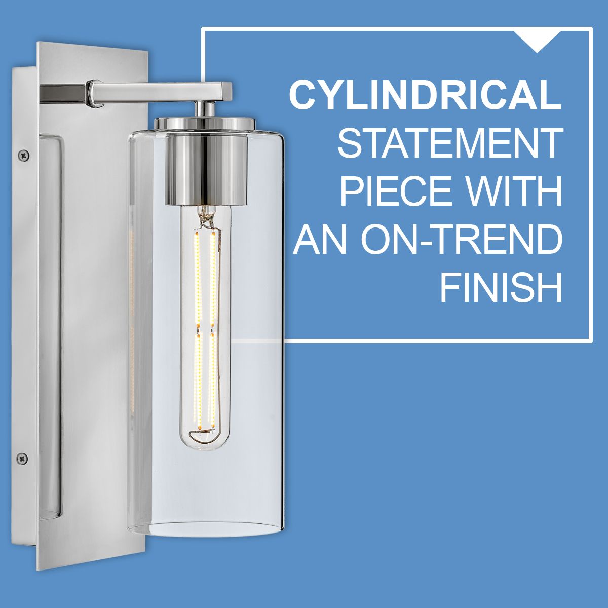 Lark Lane Interior Medium Single Light Sconce 13" Polished Nickel