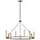 Lark-Lazlo Chandelier-Medium Single Tier-Black-Lacquered Brass