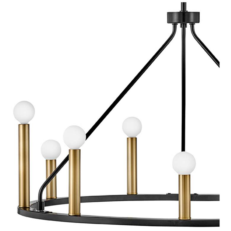 Image 6 Lark-Lazlo Chandelier-Medium Single Tier-Black-Lacquered Brass more views