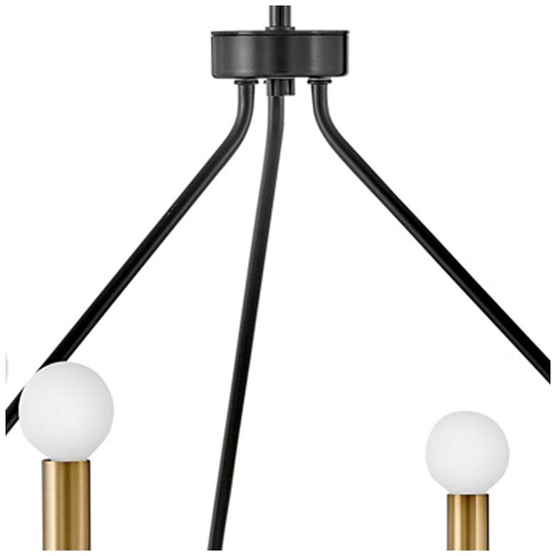 Image 5 Lark-Lazlo Chandelier-Small Single Tier-Black-Lacquered Brass more views