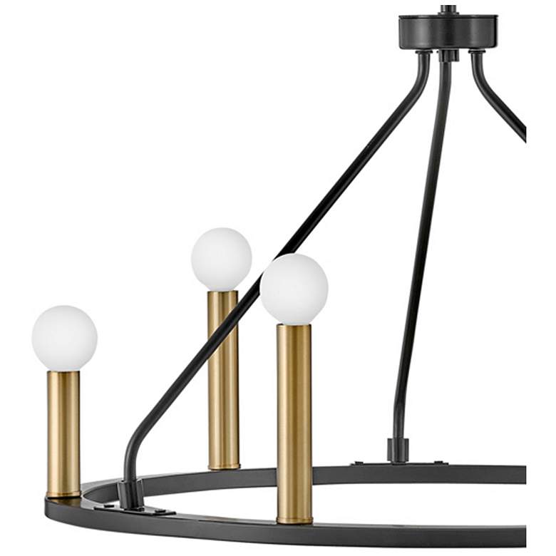Image 6 Lark-Lazlo Chandelier-Small Single Tier-Black-Lacquered Brass more views
