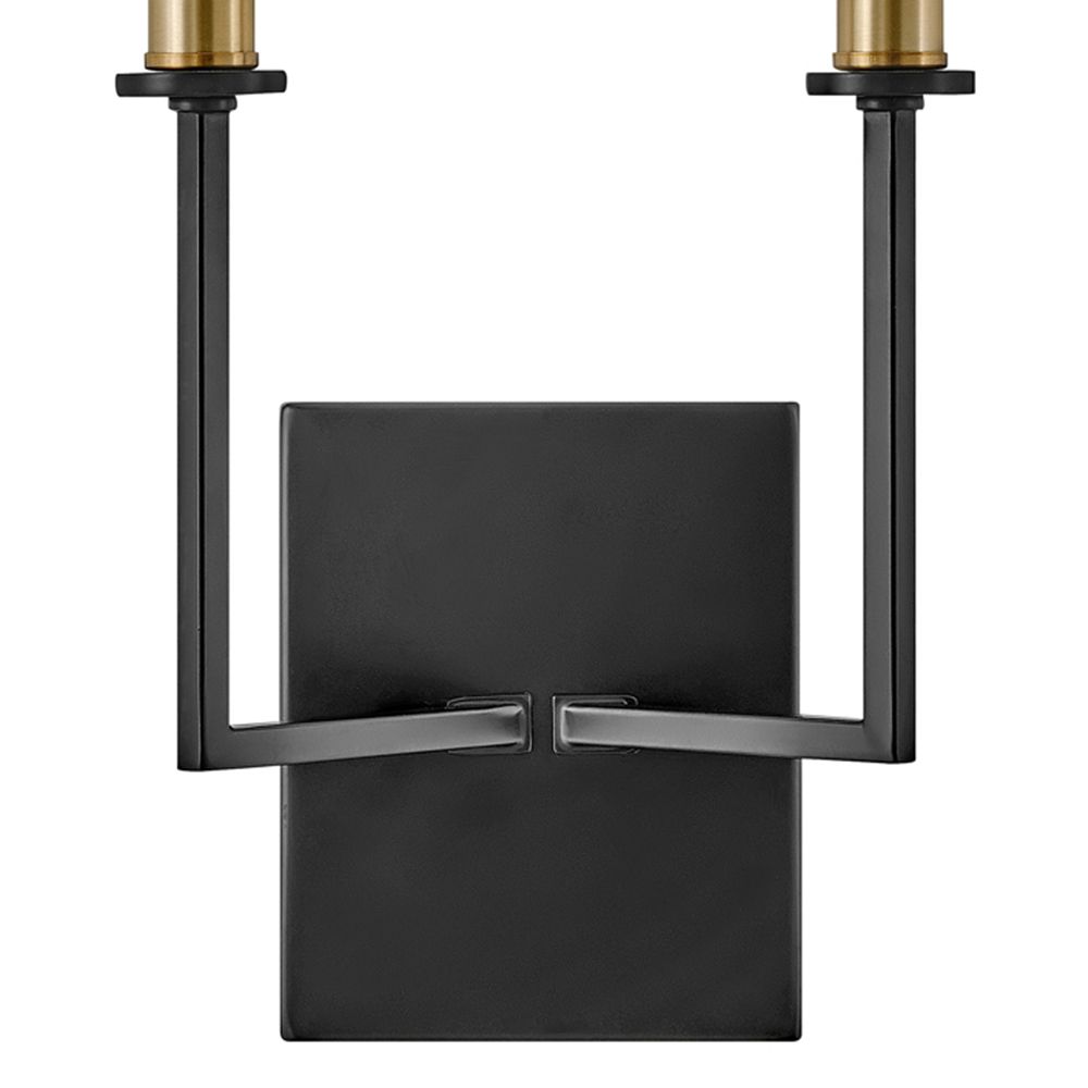 Image 5 Lark Lazlo Interior Medium Two Light Tall Sconce 15.25" Black more views