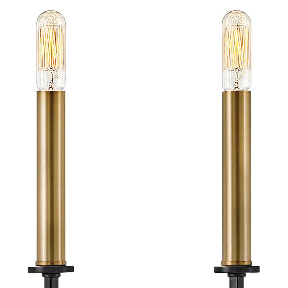 Lark Lazlo Interior Medium Two Light Tall Sconce 15.25" Black