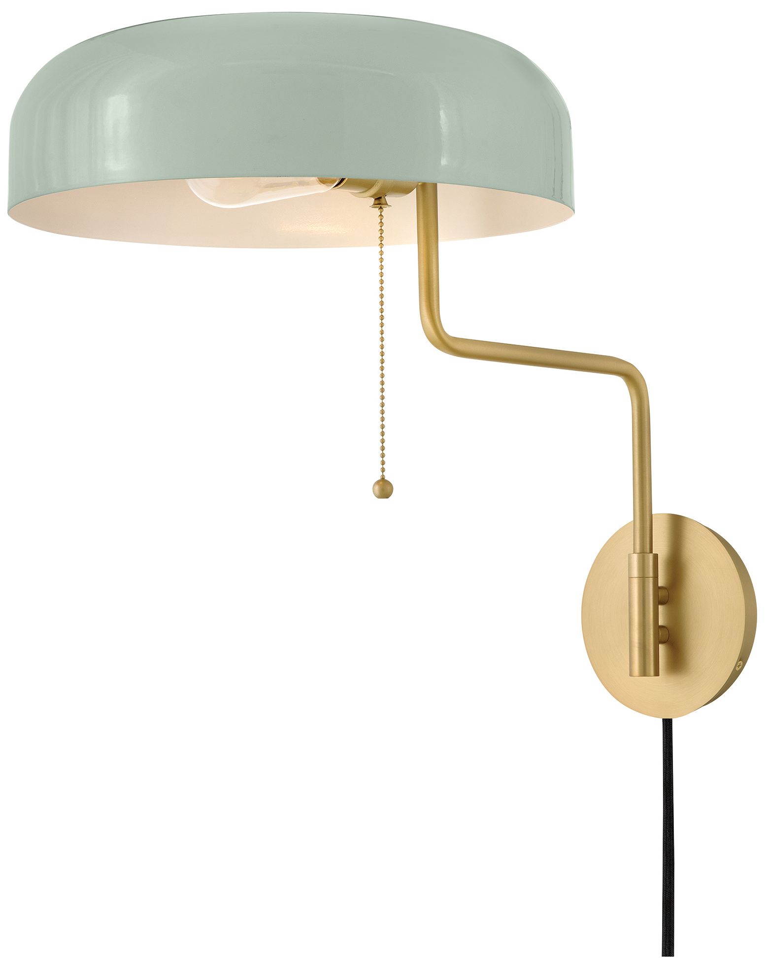 Lark Ledger Medium Swing Arm Single Light Sconce 14.75" Lacquered Brass