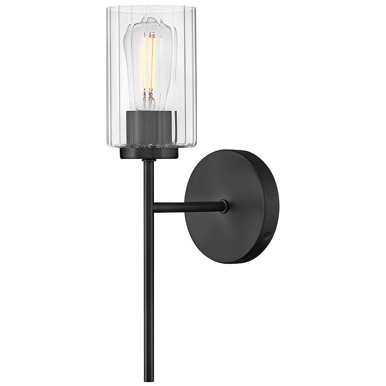 Image 1 Lark Leta Bath Medium Single Light Sconce 5.25" Black