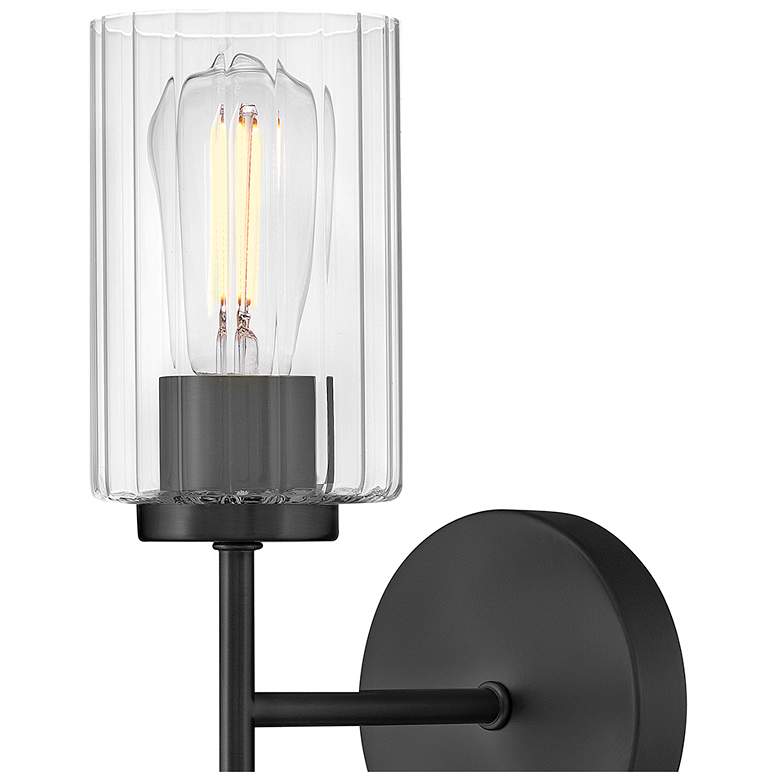 Image 4 Lark Leta Bath Medium Single Light Sconce 5.25" Black more views
