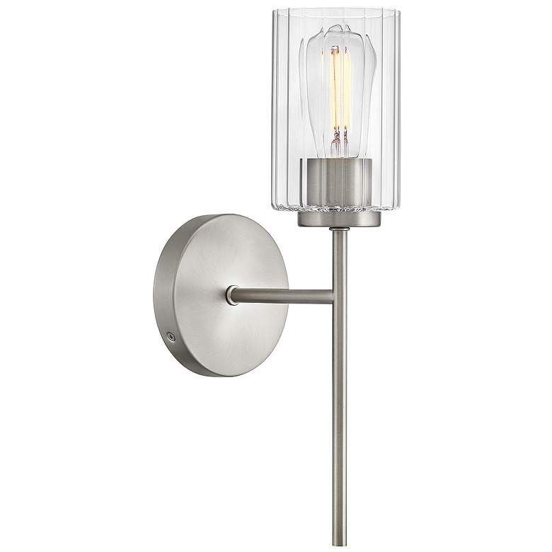 Image 1 Lark Leta Bath Medium Single Light Sconce 5.25" Brushed Nickel