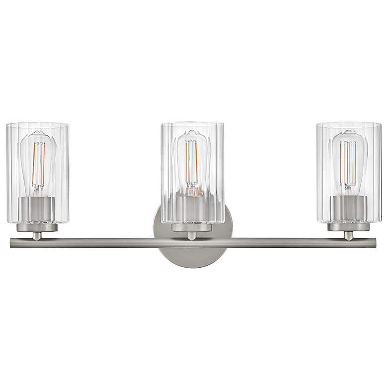 Image 2 Lark Leta Bath Medium Three Light Vanity 22.75" Brushed Nickel more views