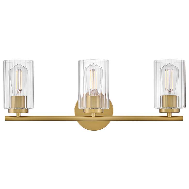 Image 1 Lark Leta Bath Medium Three Light Vanity 22.75" Lacquered Brass