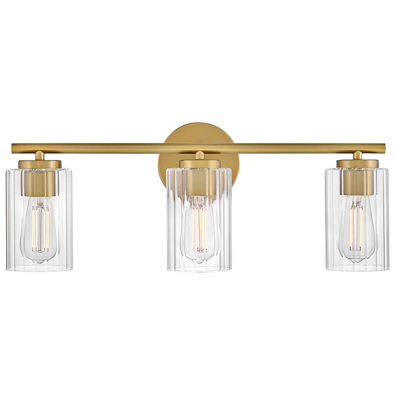 Image 6 Lark Leta Bath Medium Three Light Vanity 22.75" Lacquered Brass more views