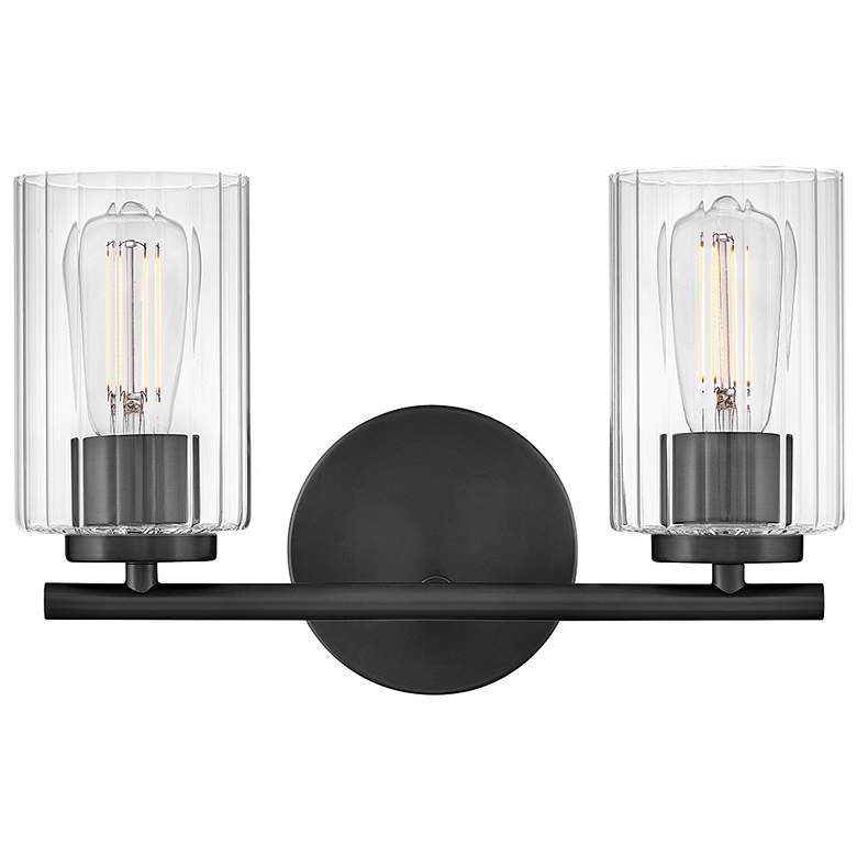 Image 1 Lark Leta Bath Small Two Light Vanity 13.75" Black