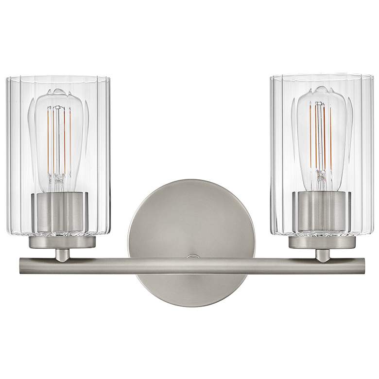 Image 2 Lark Leta Bath Small Two Light Vanity 13.75" Brushed Nickel more views