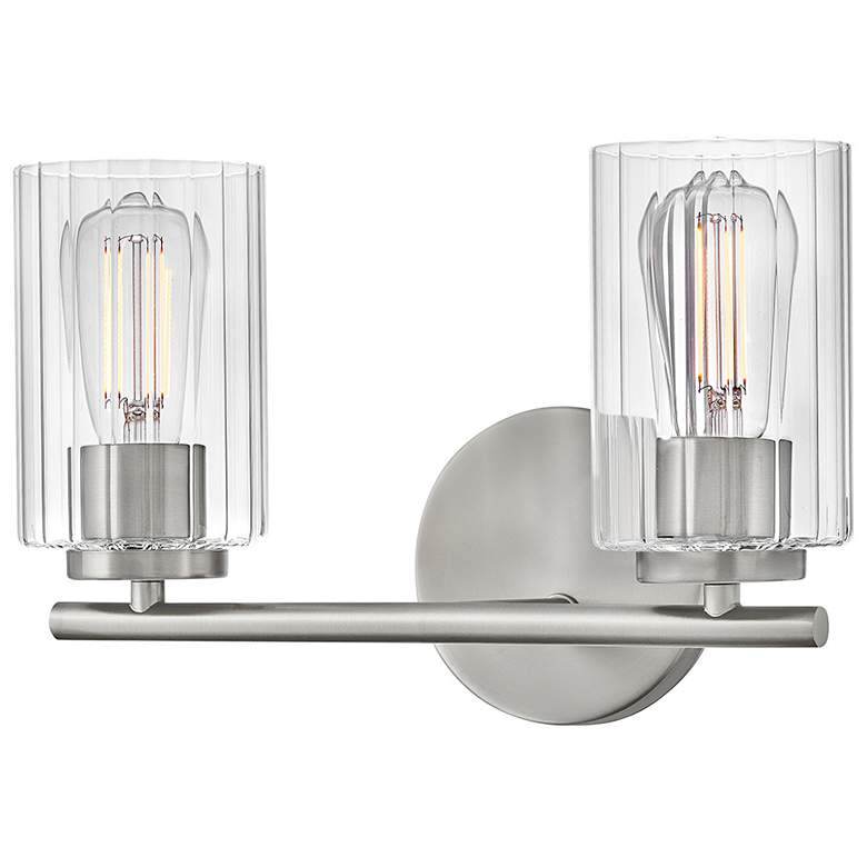 Image 5 Lark Leta Bath Small Two Light Vanity 13.75" Brushed Nickel more views