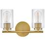 2_Lark Leta Bath Small Two Light Vanity 13.75" Lacquered Brass more views