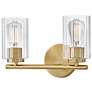 5_Lark Leta Bath Small Two Light Vanity 13.75" Lacquered Brass more views