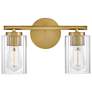 6_Lark Leta Bath Small Two Light Vanity 13.75" Lacquered Brass more views