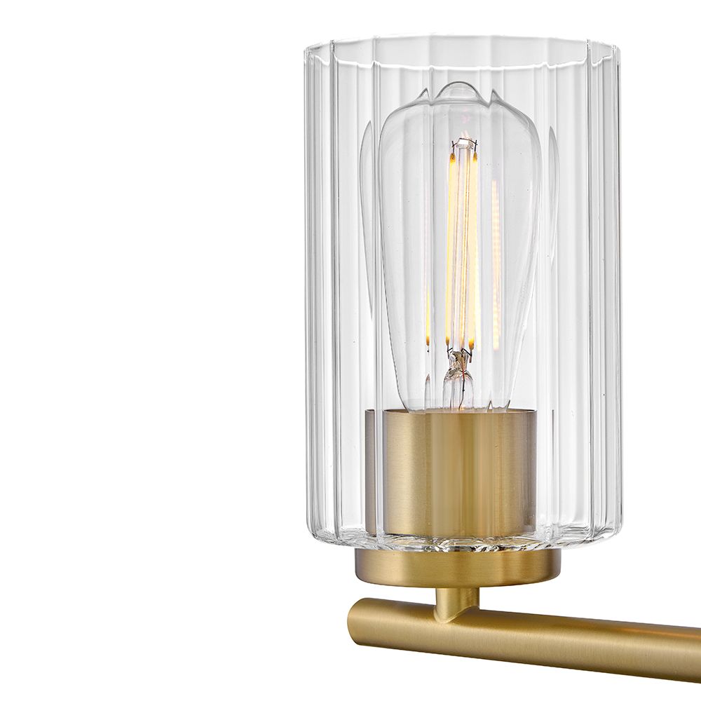 Image 3 Lark Leta Bath Small Two Light Vanity 13.75" Lacquered Brass more views