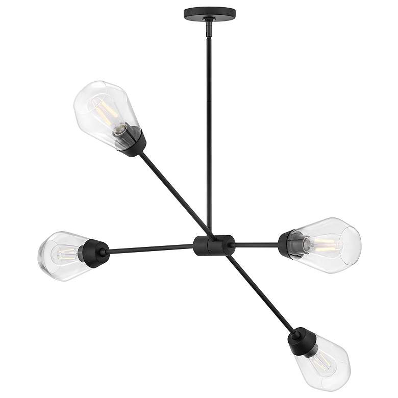 Image 1 Lark Livie Chandelier Medium Convertible Mobile Single Tier Black