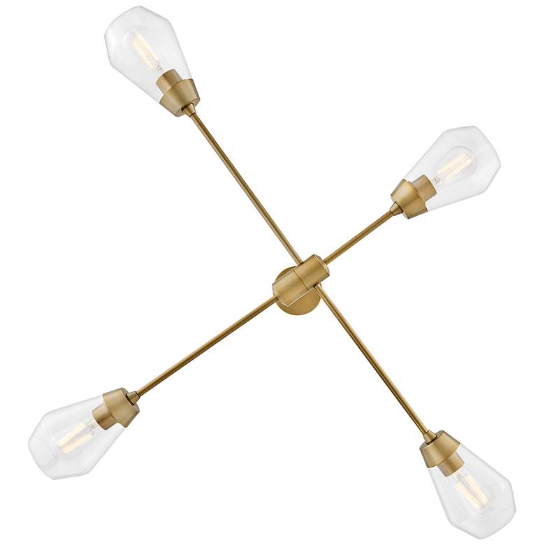 Image 6 Lark Livie Chandelier Medium Convertible Mobile Single Tier Lacquered Brass more views