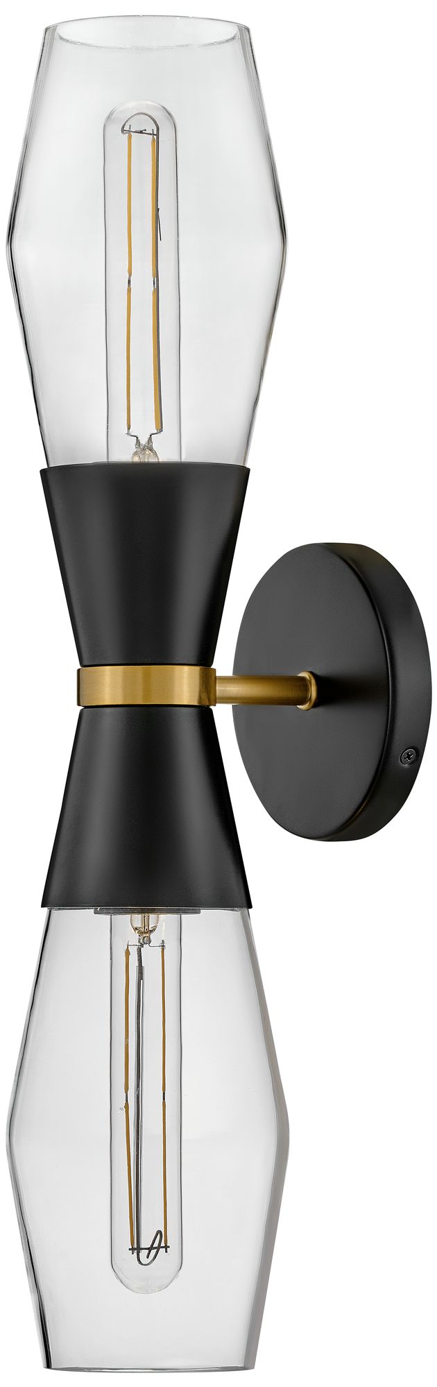 Image 2 Lark Livie Interior Large Two Light Sconce 22" Black more views