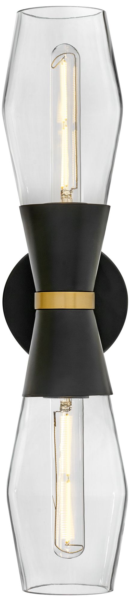 Image 3 Lark Livie Interior Large Two Light Sconce 22" Black more views