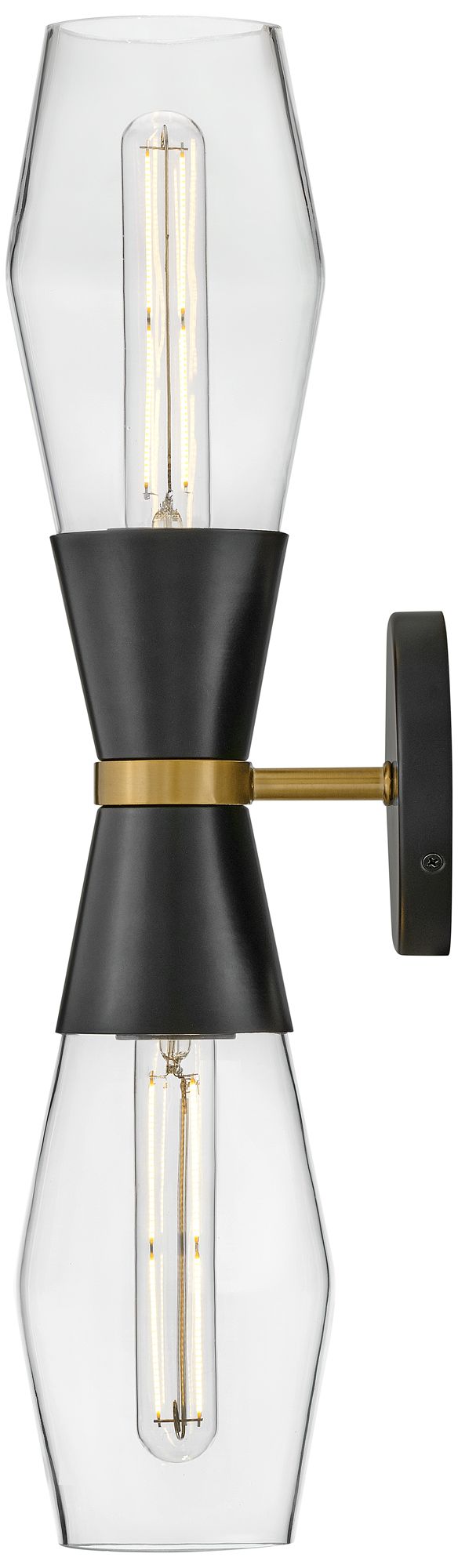 Image 4 Lark Livie Interior Large Two Light Sconce 22" Black more views