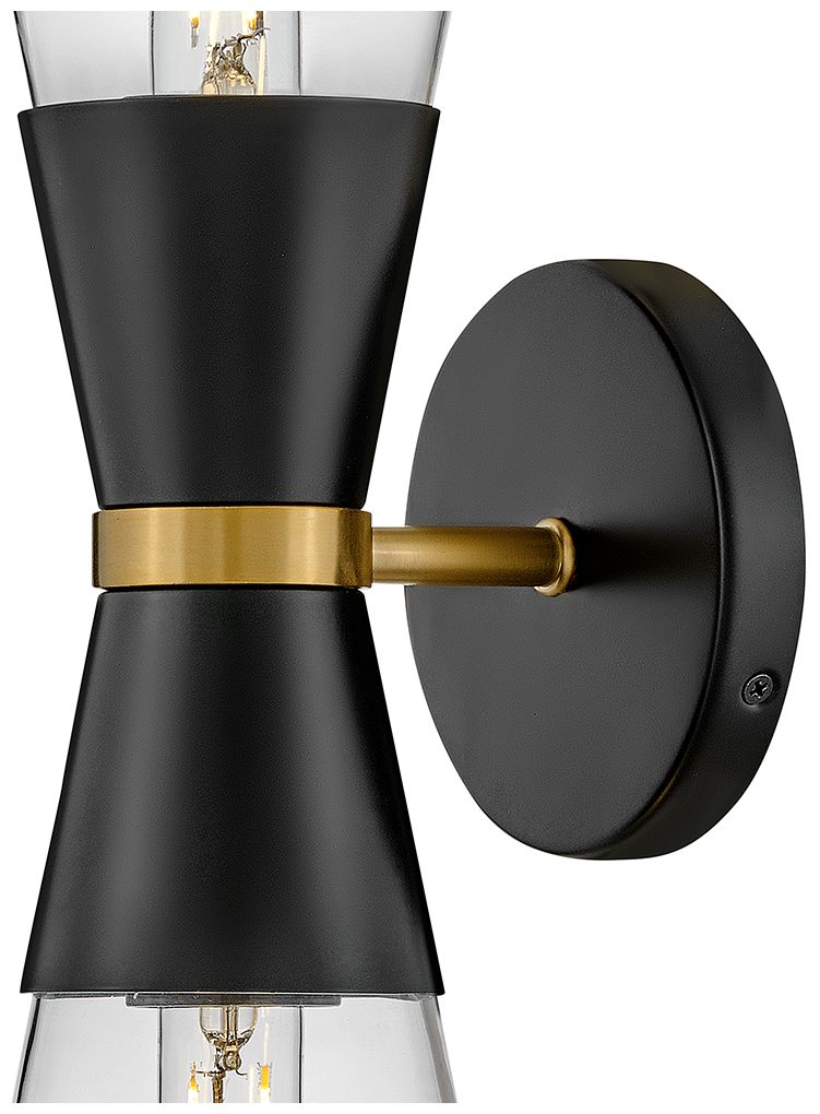 Image 6 Lark Livie Interior Large Two Light Sconce 22" Black more views