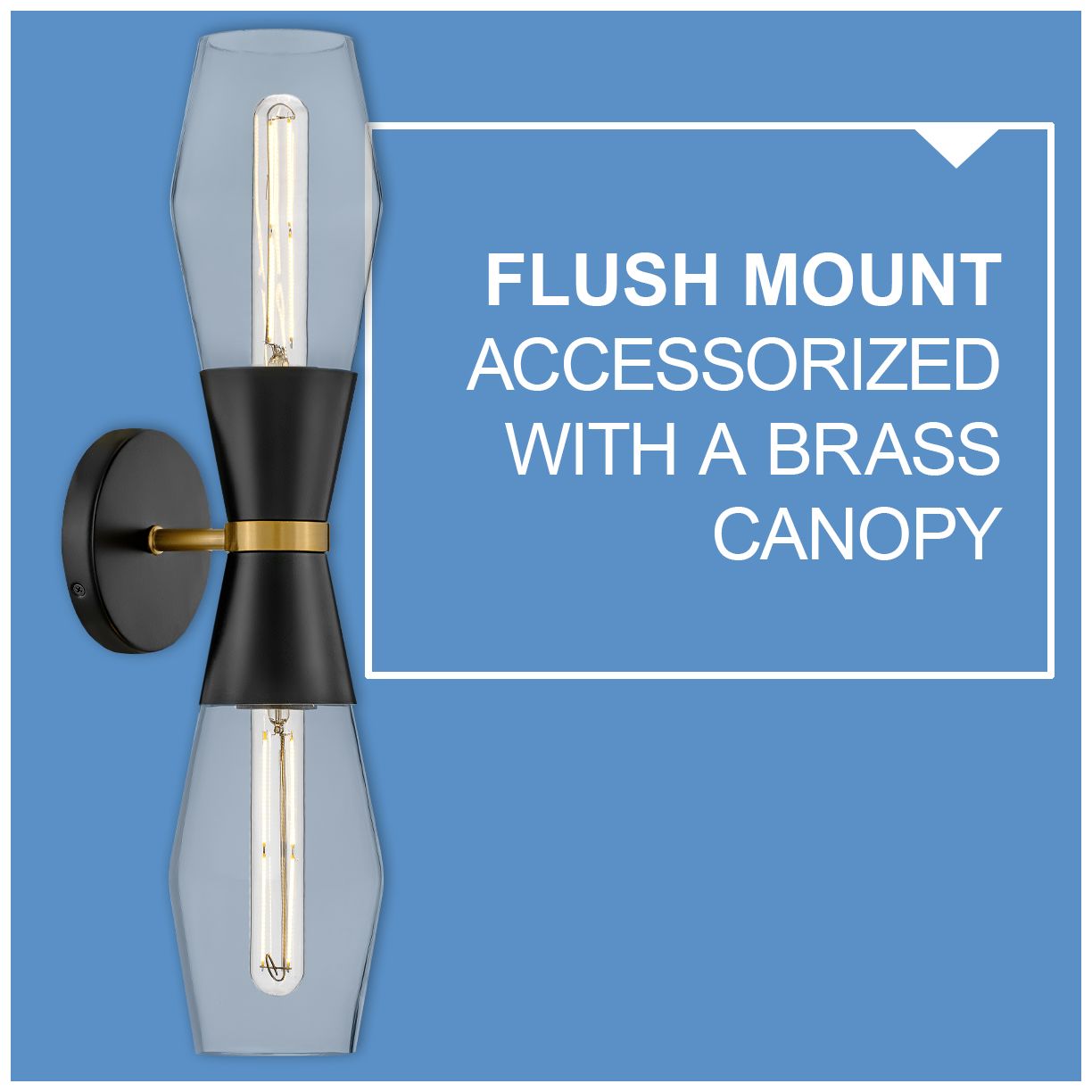 Lark Livie Interior Large Two Light Sconce 22" Black